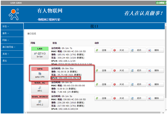 4G工業級路由器G800使用VPN的設置步驟