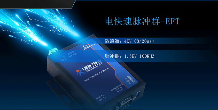 RS485/232/422單串口服務(wù)器電快速脈沖群(EFT) RS485/232/422單串口服務(wù)器電快速脈沖群(EFT)