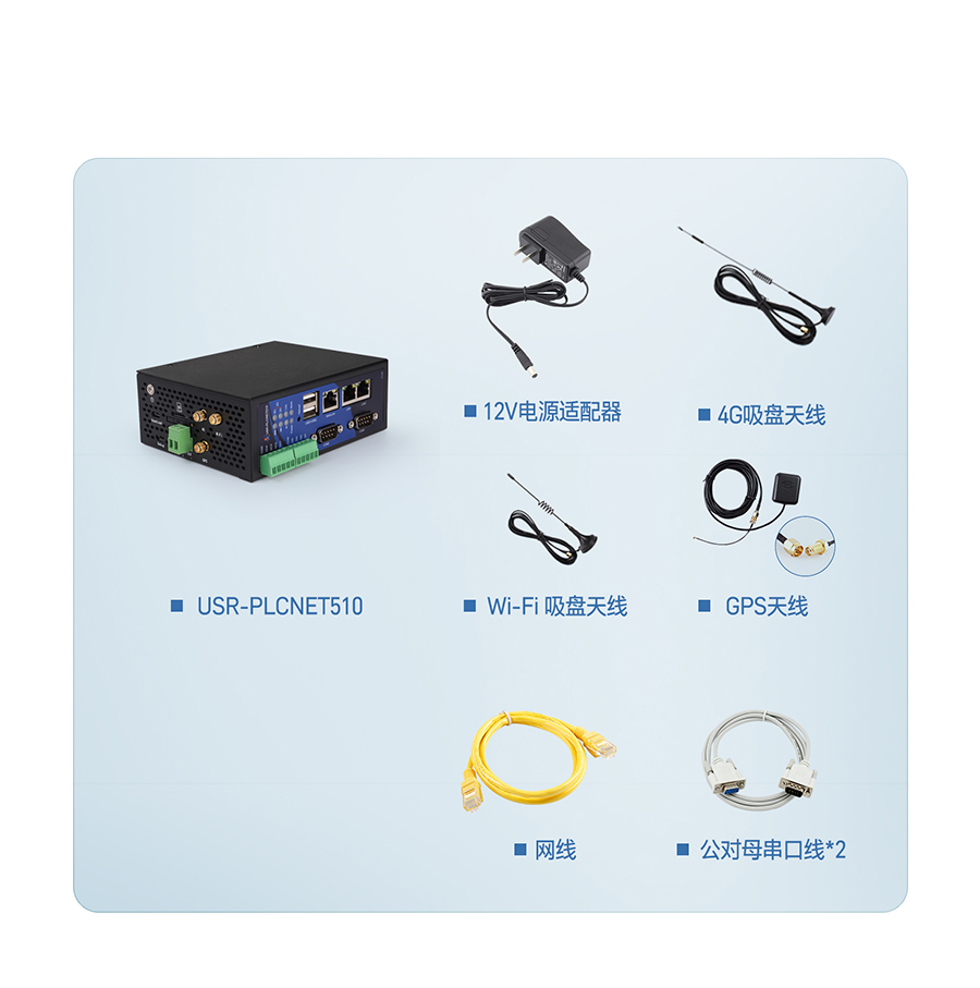 RS485/232/422轉以太網型PLC云網關發貨清單